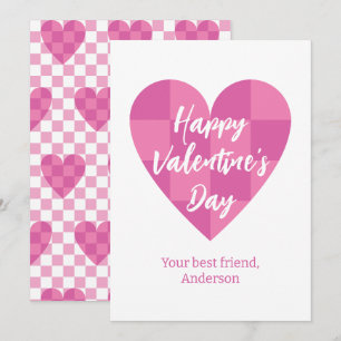 Cartes Pour Fêtes Annuelles Heureuse Sainte-Valentin rose plat