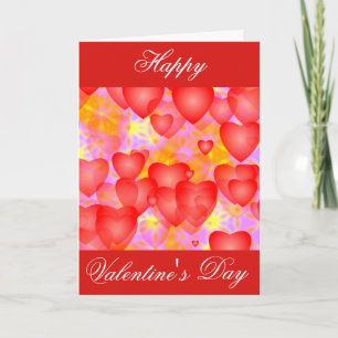 Cartes Pour Fêtes Annuelles heureuse Sainte-Valentin rouge de coeurs
