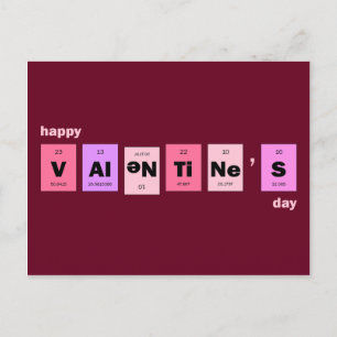 Cartes Pour Fêtes Annuelles Heureuse Sainte-Valentin scientifique Nerd geek