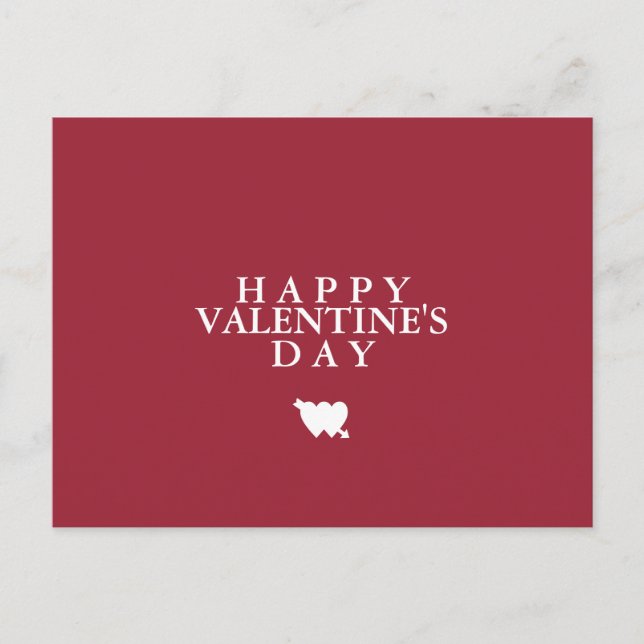 Cartes Pour Fêtes Annuelles Heureuse Sainte-Valentin simple de base simple min (Devant)