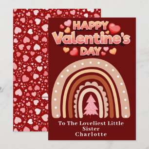 Cartes Pour Fêtes Annuelles Heureuse Sainte-Valentin soeur personnalisée Arc-e