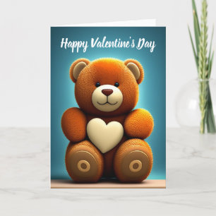 Cartes Pour Fêtes Annuelles Heureuse Sainte-Valentin Teddy Bear