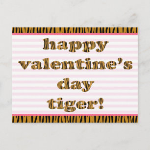 Cartes Pour Fêtes Annuelles Heureuse Sainte-Valentin Tiger ! Impression de ban