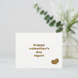 Cartes Pour Fêtes Annuelles Heureuse Sainte-Valentin Tiger ! Typographie d'imp