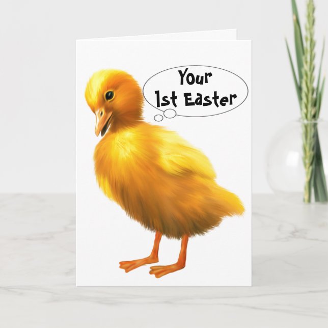CARTES POUR FÊTES ANNUELLES HEUREUX "1ER PÂQUES" POUR VOUS DE PETIT DUCK!!! (Devant)