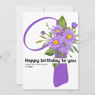 Cartes Pour Fêtes Annuelles heureux anniversaire pour vous : Septembre fleur d