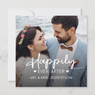 Cartes Pour Fêtes Annuelles Heureux après mariage photo personnalisée