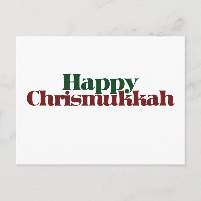 Cartes Pour Fêtes Annuelles Heureux Chrismukkah (Devant)