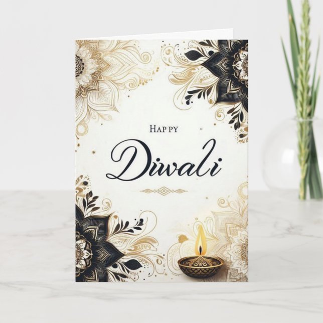 Cartes Pour Fêtes Annuelles Heureux Diwali (Devant)