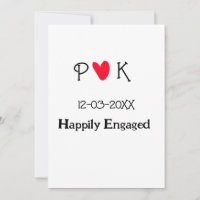 Heureux engagement nom du couple lettre date année