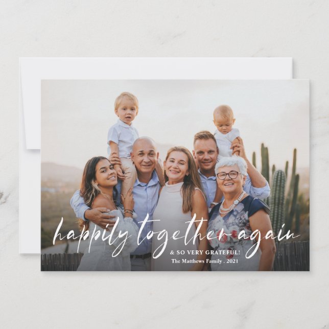 Cartes Pour Fêtes Annuelles Heureux Ensemble à nouveau Photo moderne (Devant)