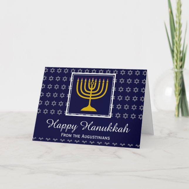 Cartes Pour Fêtes Annuelles HEUREUX HANOUKKA | Étoile de David (Devant)
