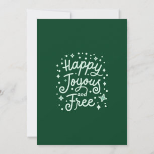 Cartes Pour Fêtes Annuelles Heureux, Joyeux, Libre, Reconnaissant, Noël
