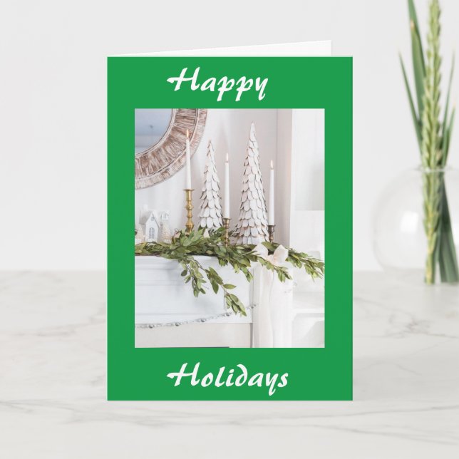 CARTES POUR FÊTES ANNUELLES **HEUREUX** LES FOIS SONT SOUHAITÉS CETTE SAISON D (Devant)