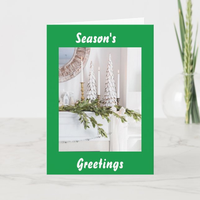 CARTES POUR FÊTES ANNUELLES **HEUREUX** LES FOIS SONT SOUHAITÉS CETTE SAISON D (Devant)