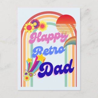 Cartes Pour Fêtes Annuelles Heureux papa rétro