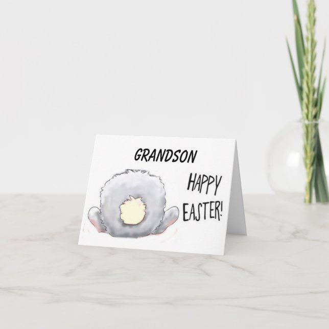 CARTES POUR FÊTES ANNUELLES HEUREUX PÂQUES ***GRANDSON*** (Devant)