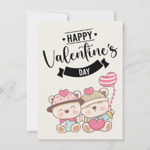 Cartes Pour Fêtes Annuelles heureux   san  valentin amoureux buvant du café