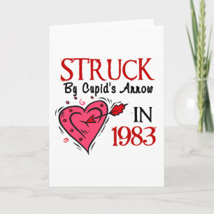 Cartes Pour Fêtes Annuelles Heurté par la flèche du cupidon en 1983