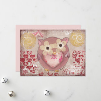 Cartes Pour Fêtes Annuelles Hibou de vacances