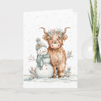 Cartes Pour Fêtes Annuelles Highland Christmas Friends