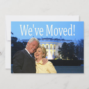 Cartes Pour Fêtes Annuelles Hillary et Bill New Address Christmas