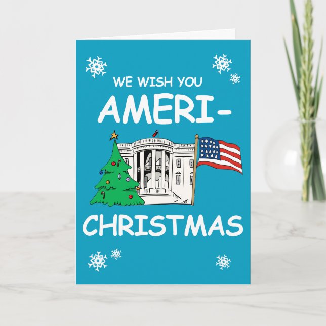 Cartes Pour Fêtes Annuelles Hillary et Obama vous souhaitent Ameri-Christmas (Devant)