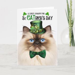 Cartes Pour Fêtes Annuelles Himalayan Chat St CATrick's Day Lucky Charm