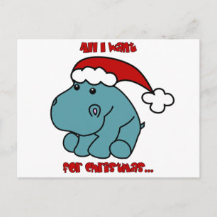 Cartes Pour Fêtes Annuelles Hippo de Noël
