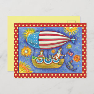 Cartes Pour Fêtes Annuelles HISS N'FITZ CHAUSSURES 4 JUILLET ZEPPELIN Funny