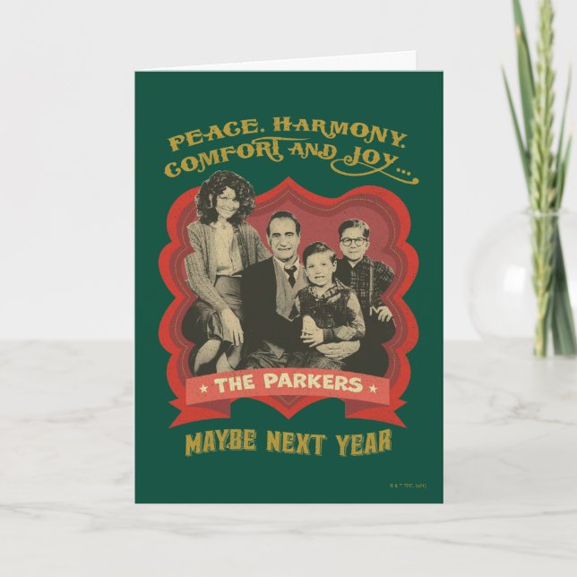 Cartes Pour Fêtes Annuelles Histoire de Christma | Peace, Harmony, Comfort & J (Devant)