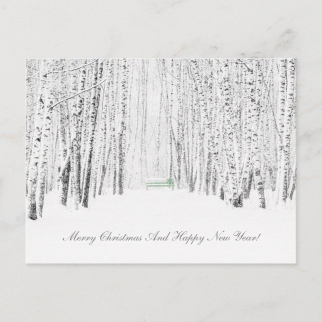 Cartes Pour Fêtes Annuelles Histoire de Noël blanche (Devant)