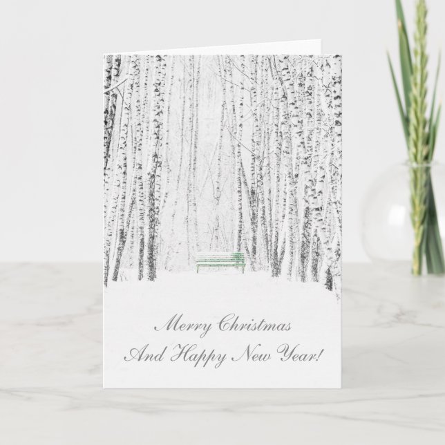 Cartes Pour Fêtes Annuelles Histoire de Noël blanche (Devant)