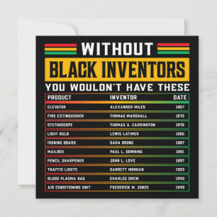 Cartes Pour Fêtes Annuelles Histoire Des Inventeurs Noirs Oubliés Histoire Noi