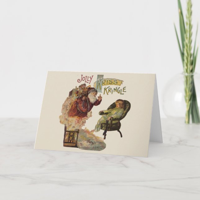 Cartes Pour Fêtes Annuelles Histoires de Kriss Kringle à Père Noël (Devant)