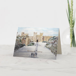 Cartes Pour Fêtes Annuelles Hiver à Windsor Castle Paysage Peinture