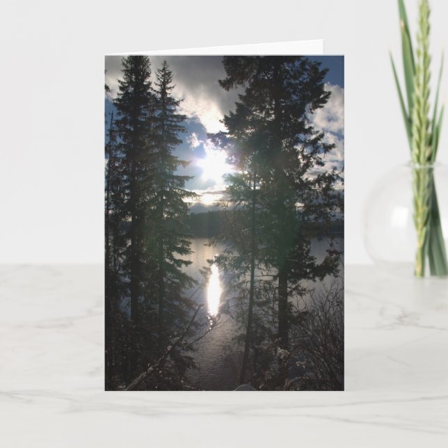 Cartes Pour Fêtes Annuelles Hiver au lac (Devant)
