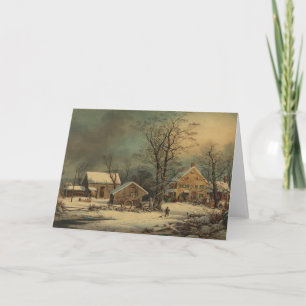 Cartes Pour Fêtes Annuelles Hiver Dans Le Pays : Un matin froid