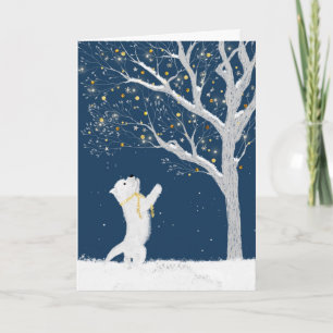 Cartes Pour Fêtes Annuelles Hiver et arbre dans la neige