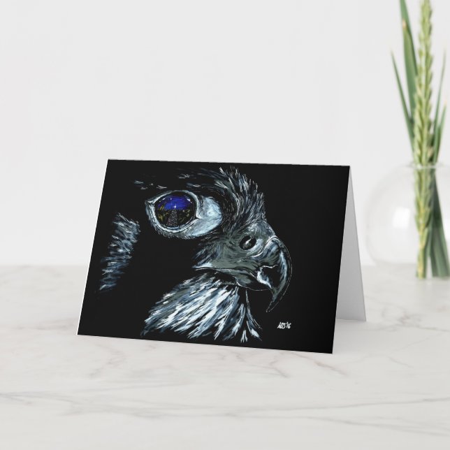 Cartes Pour Fêtes Annuelles Hiver Peregrine traditionnel sans texte avant (Devant)