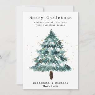 Cartes Pour Fêtes Annuelles Hiver Pine Tree Noël salutations