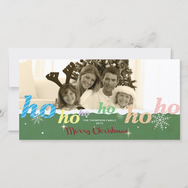 CARTES POUR FÊTES ANNUELLES HO-HO-HO (Devant)