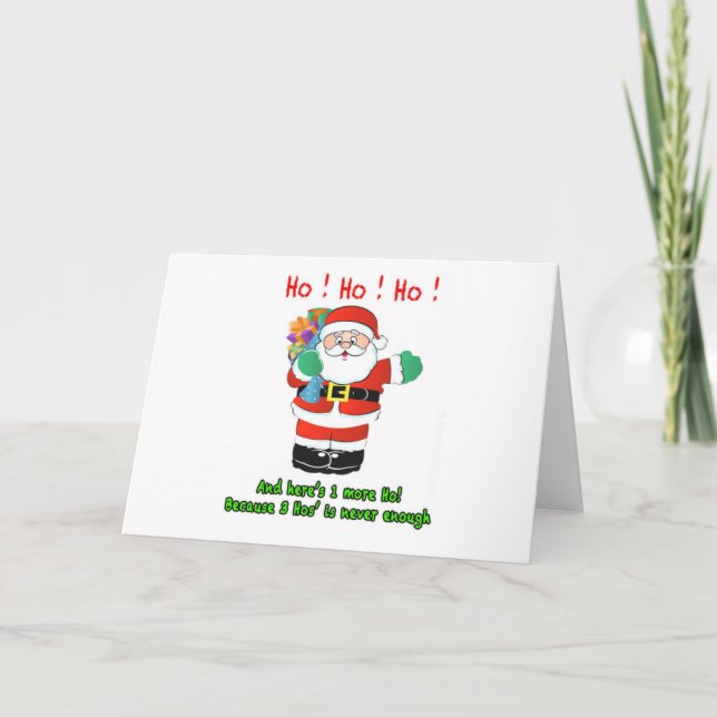 Cartes Pour Fêtes Annuelles Ho ! Ho ! Ho ! (Devant)