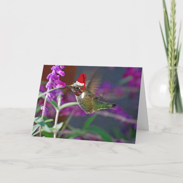 Cartes Pour Fêtes Annuelles Ho Ho Ho colibri (Devant)