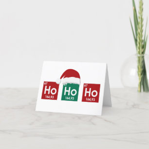 Cartes Pour Fêtes Annuelles Ho Ho Ho Drôle Noël Chimie Humour Nerd