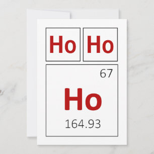 Cartes Pour Fêtes Annuelles Ho Ho Ho Happy Joyeuses Fêtes Tableau Périodique R