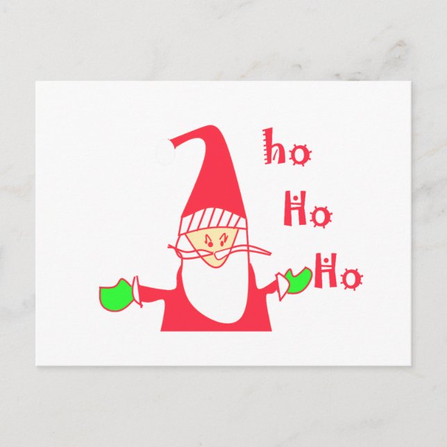 Cartes Pour Fêtes Annuelles Ho Ho Ho Merry Christmas From Santa.png (Devant)