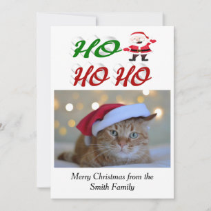 Cartes Pour Fêtes Annuelles Ho Ho Ho Santa Claus Script photo de Noël