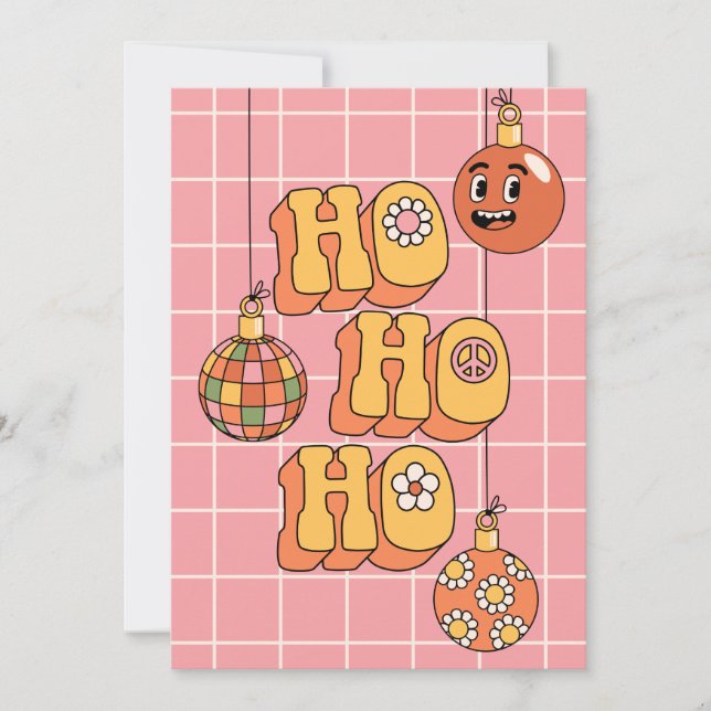 Cartes Pour Fêtes Annuelles Ho Ho Ho - Super fête de Noël (Devant)