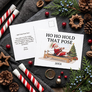 Cartes Pour Fêtes Annuelles Ho Ho Maintenez Cette Pose Drôle Santa Pilates Noë